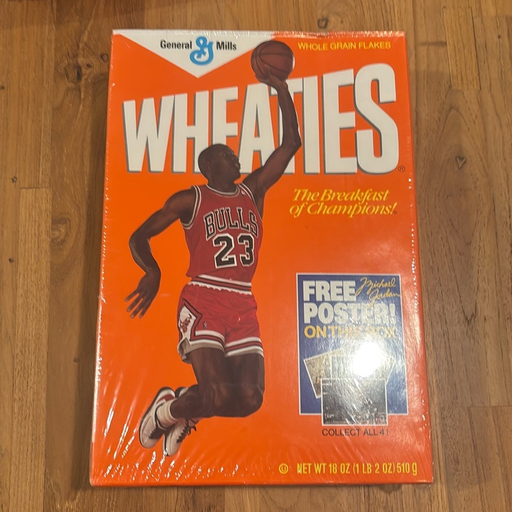 MICHEAL JORDAN FREE POSTER WHEATIES 1989 EDITION